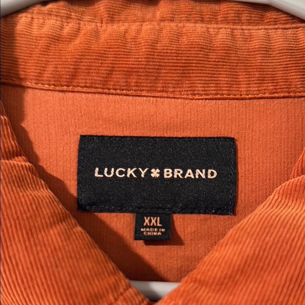 Lucky Brand Rust Corduroy Shirt XXL
